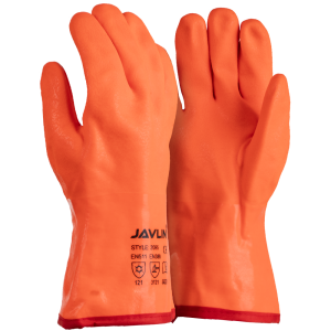 Orange PVC Insulated Freezer Gauntlet Gloves - 30cm