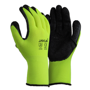 Black Micro Latex Palm With Sandy Finish & HI-VIS Green Liner