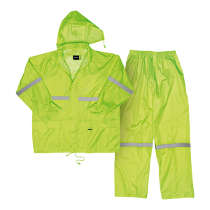 Hi-Vis Polyester PVC Reflective Rain Suit