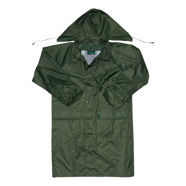 Polyester PVC Calf Length Rain Coat
