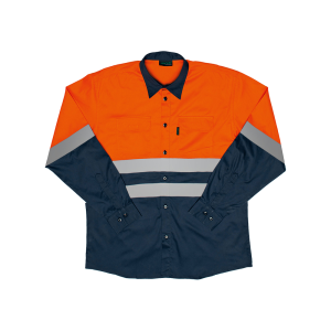 HI-VIS Two Tone Vented Long Sleeve Work Shirt
