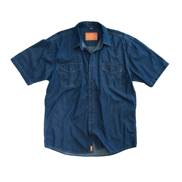 Men's Relaxed fit short sleeve denim shirt