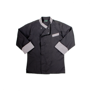 Men's Elite Chef Jacket - Black & Ligne