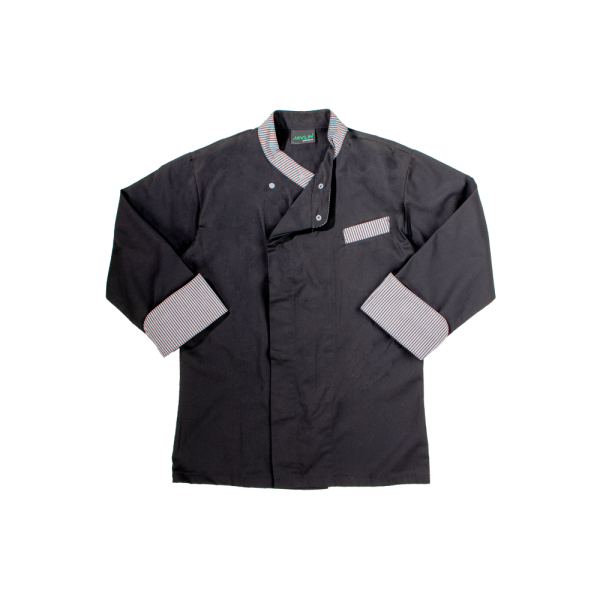 Men's Elite Chef Jacket - Black & Ligne