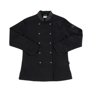 Elite Women's Chef Jacket - Black & Arezzo