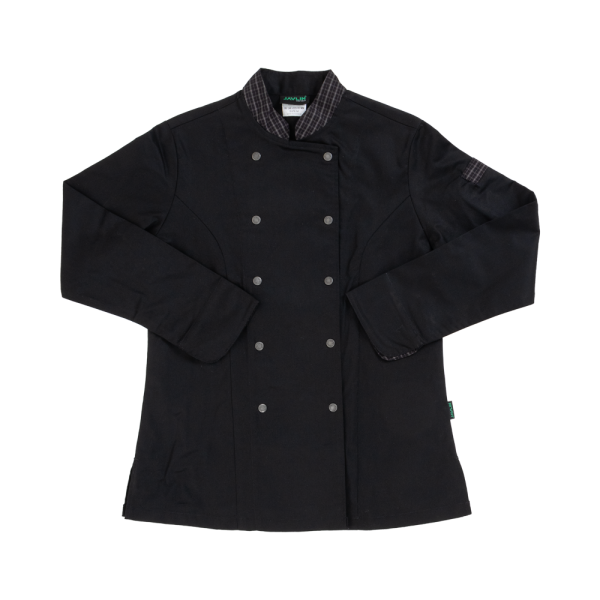 Elite Women's Chef Jacket - Black & Arezzo