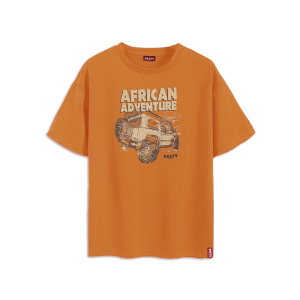 Salty Printed T-shirt African Adventure - Rust, XL