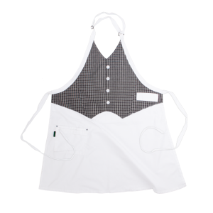 Elite Waistcoat Apron - White & Fano