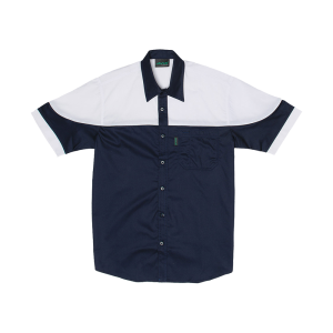 Two Tone Racing Shirt - Navy & White, 3XL