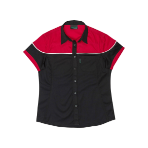 Women’s Two Tone Racing Shirt - Black & Red, XL