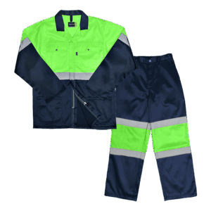 HI-VIS Two Tone Conti Suit SABS Specification - Navy & Lime, 58